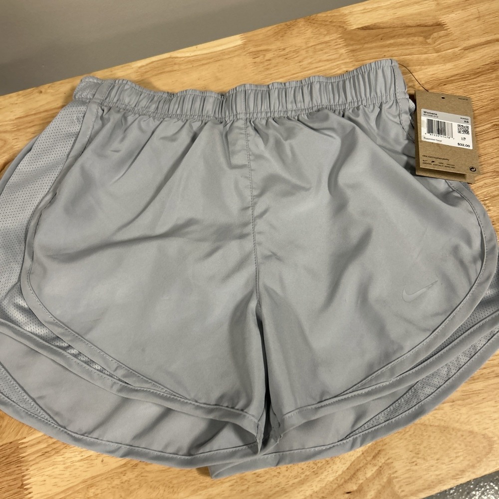 Nike Womens Dri Fit Tempo Gray Lined Running Shorts XS 831558-012